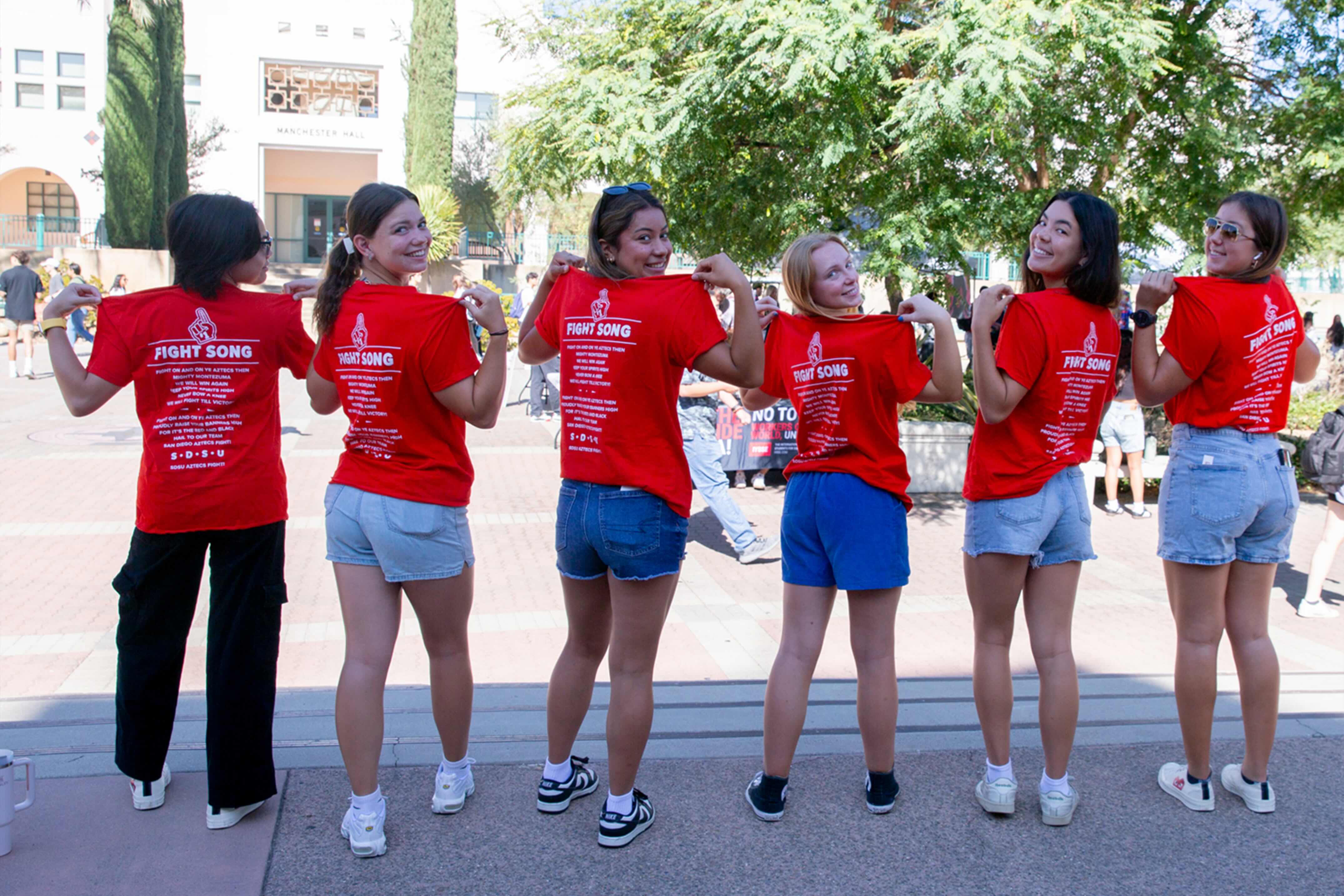 Welcome Week Shirt with Fight Song on back