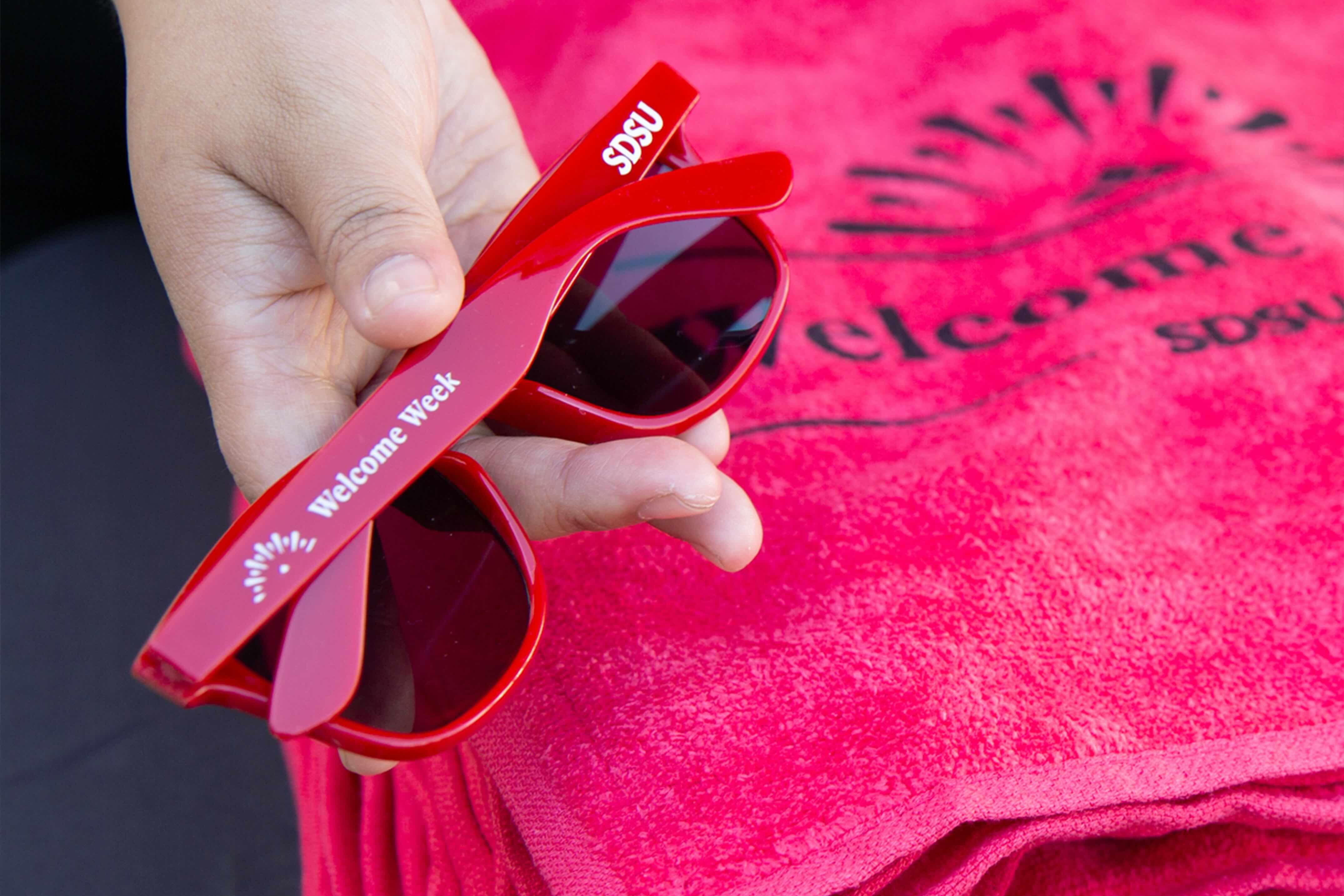 Welcome Week Sunglasses and Towels