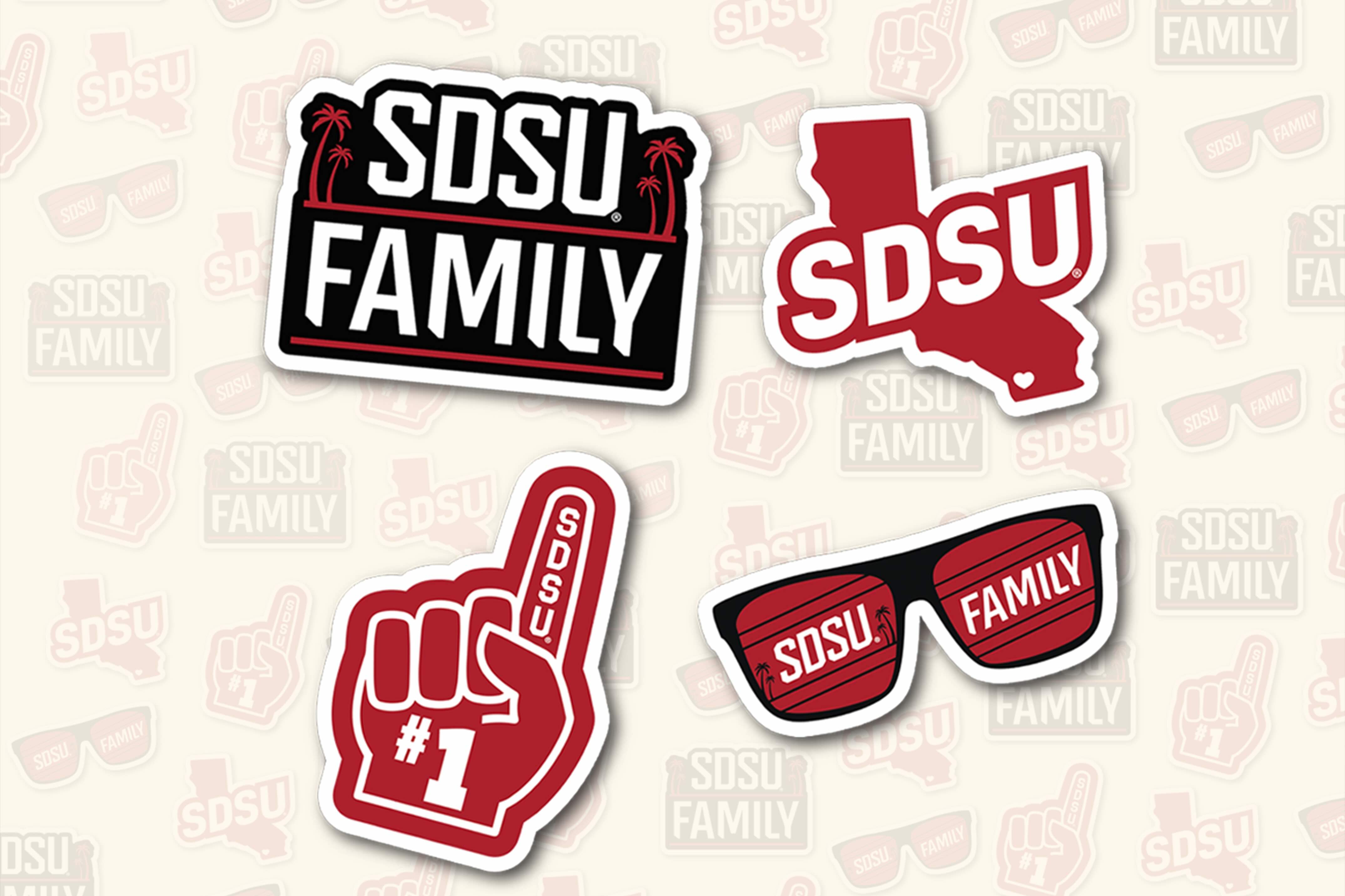 SDSU Family Stickers